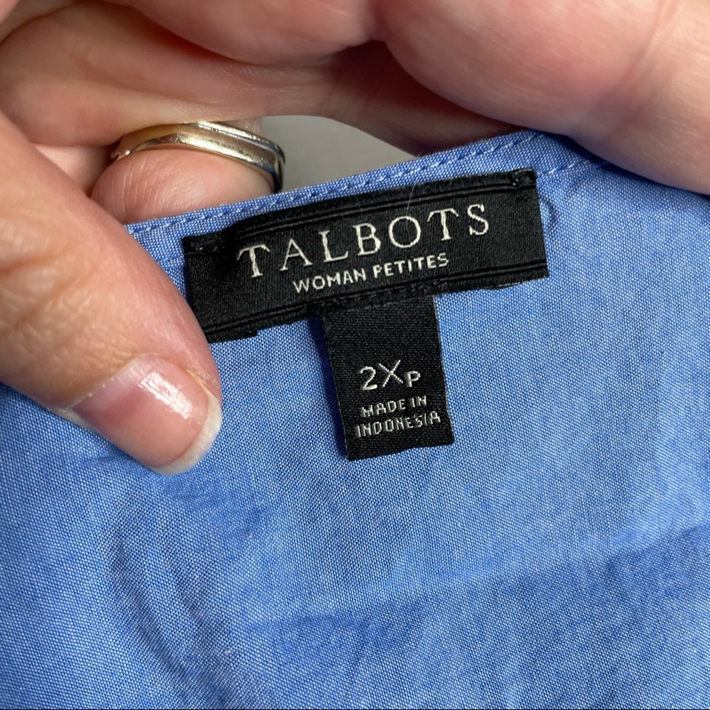 💐 Talbots 2XLP top with eyelet hem trim - Picture 2 of 5